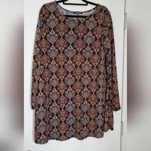 Chic Soft and Warm Long Sleeve Patterned Dress by Jeuvre, XL, 14-18